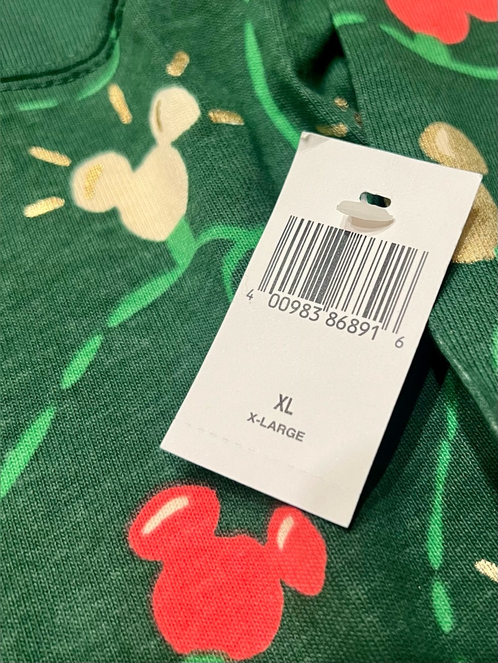 NWT Walt Disney World Holiday Mickey Mouse  Christmas Lights Spirit Jersey XL - Picture 5 of 12